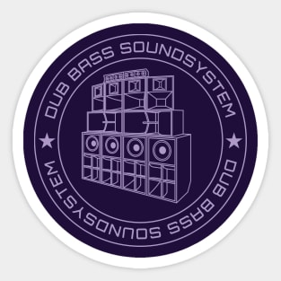 Dub Bass Soundsystem Speakers Sticker